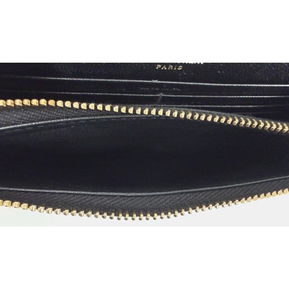 Saint Laurent Monogram Chain Wallet Bag Small Black Chevron Grained Leather - Picture 16 of 16